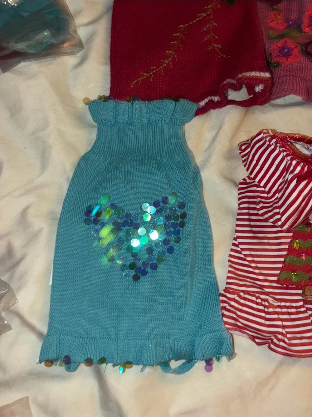 Six Lulu pink size small sweater/holiday dresses - Picture 4 of 7